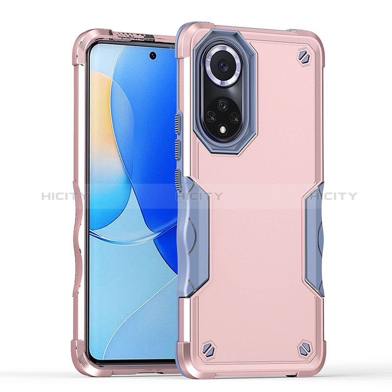 Huawei Nova 9用ハイブリットバンパーケース プラスチック 兼シリコーン カバー QW1 ファーウェイ ローズゴールド