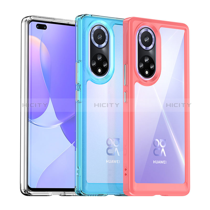 Huawei Nova 9用ハイブリットバンパーケース 透明 プラスチック カバー J01S ファーウェイ 