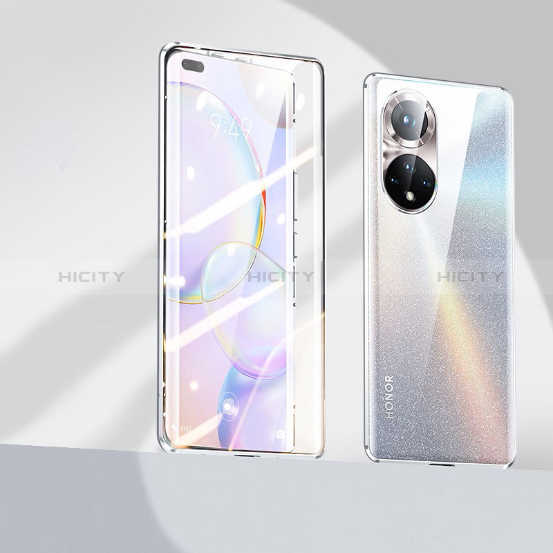 Huawei Nova 9 Pro用ケース 高級感 手触り良い アルミメタル 製の金属製 360度 フルカバーバンパー 鏡面 カバー P03 ファーウェイ シルバー