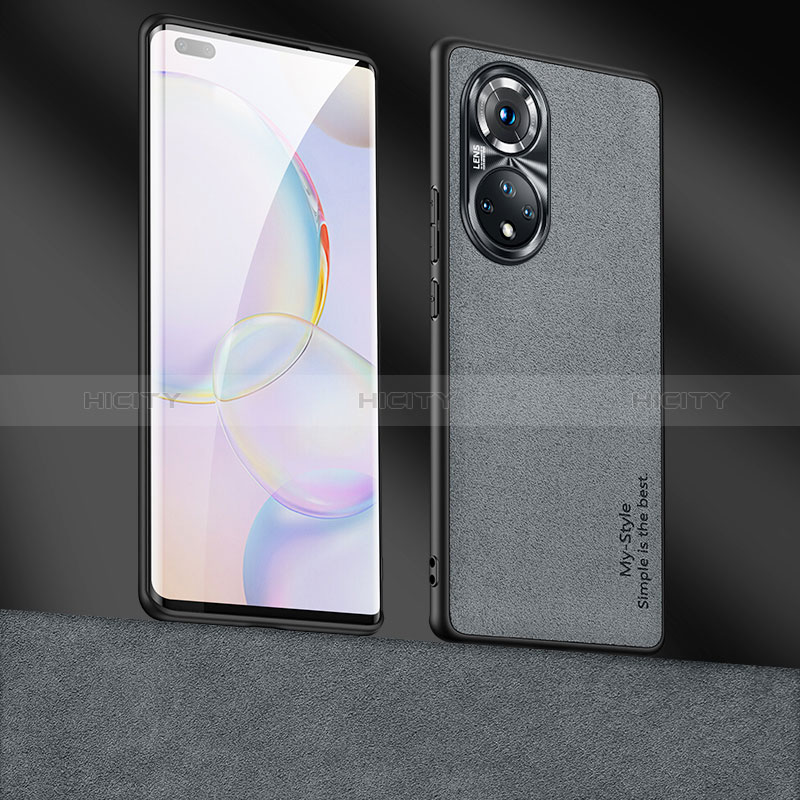 Huawei Nova 9 Pro用ケース 高級感 手触り良いレザー柄 ST4 ファーウェイ ダークグレー