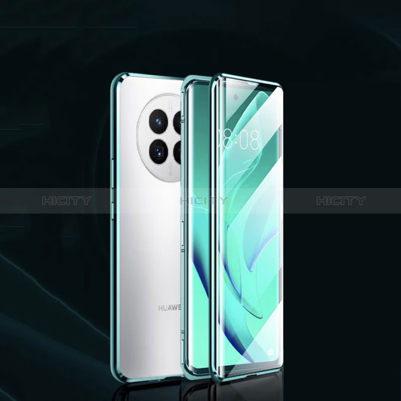 Huawei Nova Y91用ケース 高級感 手触り良い アルミメタル 製の金属製 360度 フルカバーバンパー 鏡面 カバー P01 ファーウェイ グリーン