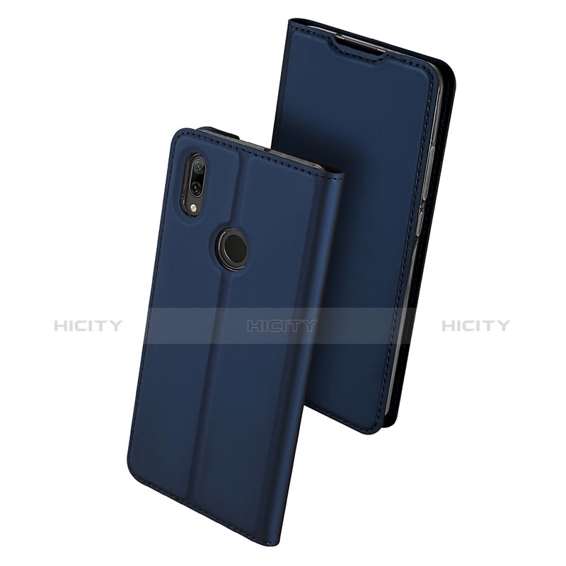 Huawei P Smart (2019)用手帳型 レザーケース スタンド カバー L01 ファーウェイ ネイビー