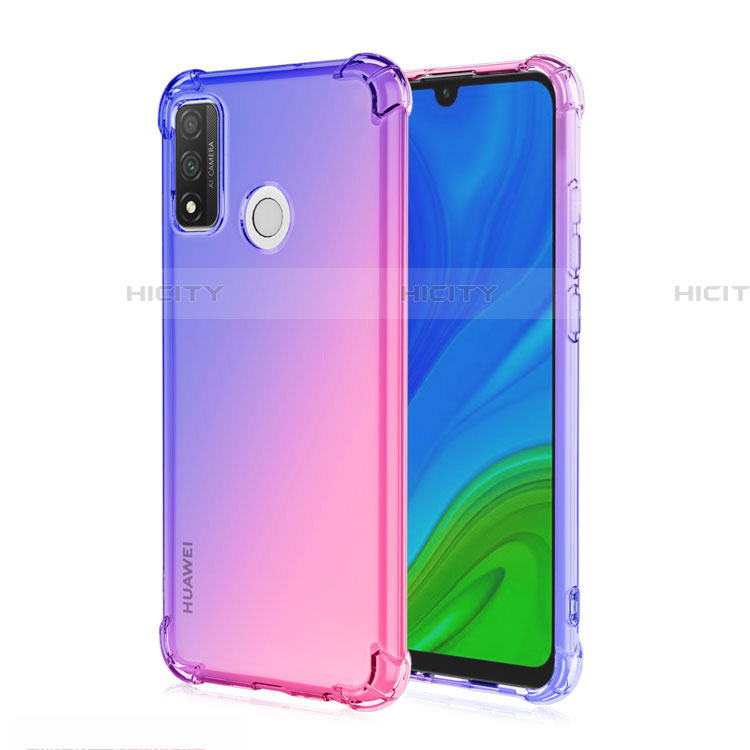 Huawei P Smart (2020)用極薄ソフトケース グラデーション 勾配色 クリア透明 H01 ファーウェイ パープル