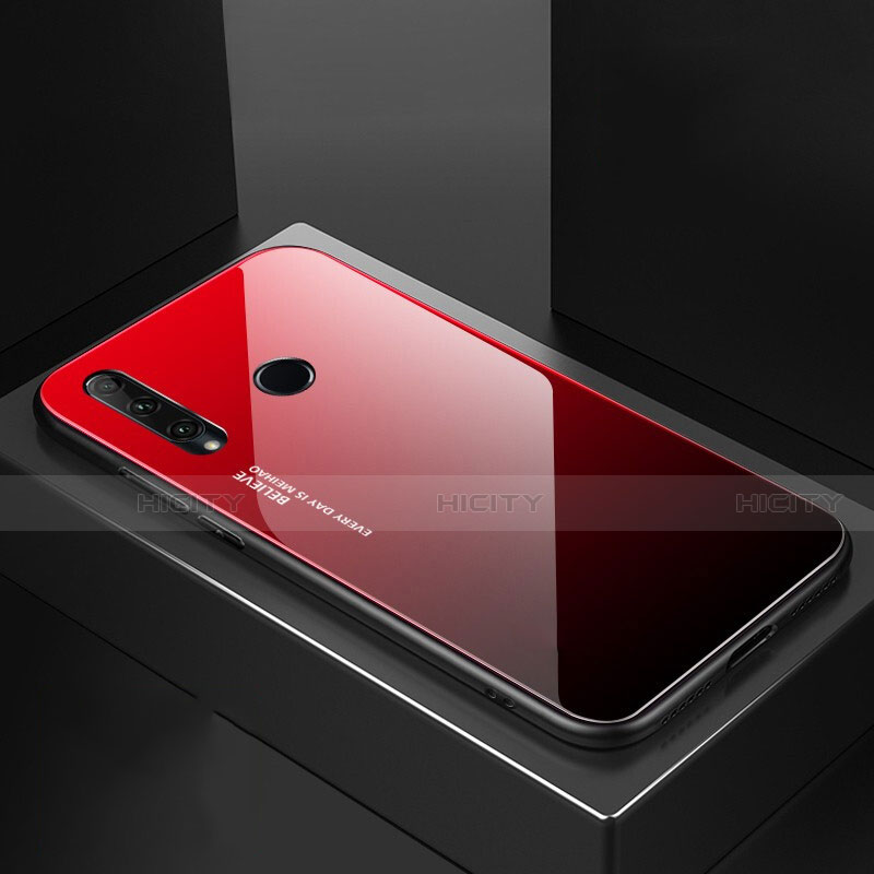 Huawei P Smart+ Plus (2019)用ハイブリットバンパーケース プラスチック 鏡面 虹 グラデーション 勾配色 カバー H01 ファーウェイ 
