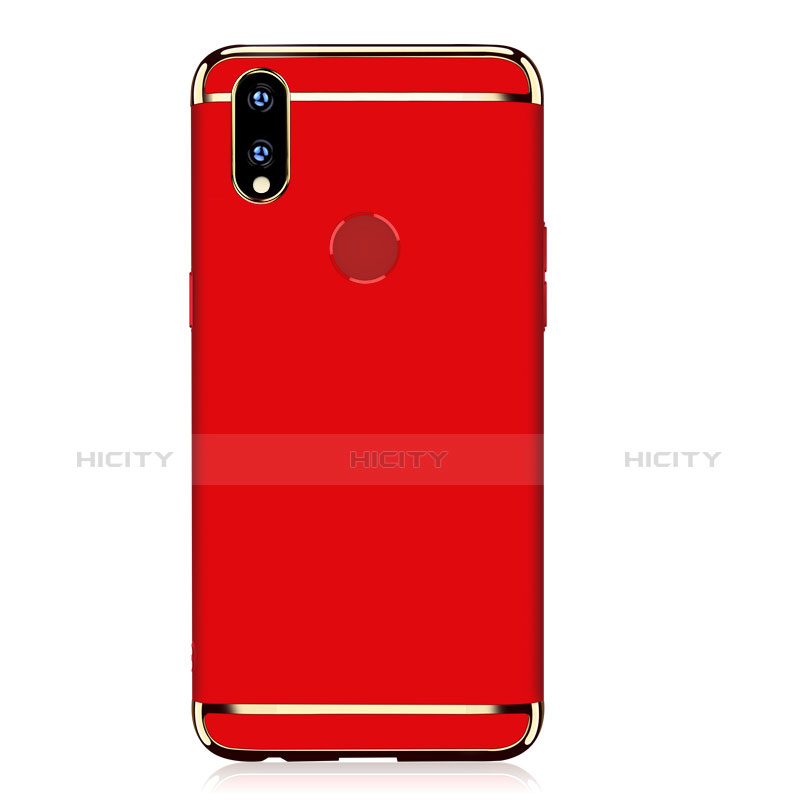 Huawei P Smart+ Plus用ケース 高級感 手触り良い メタル兼プラスチック バンパー M01 ファーウェイ レッド