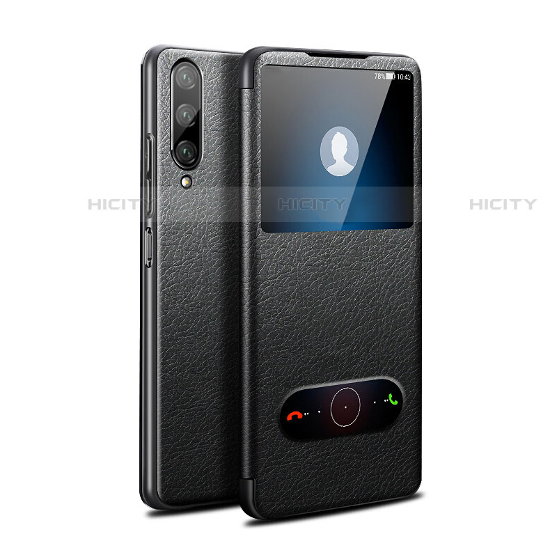 Huawei P Smart Pro (2019)用手帳型 レザーケース スタンド カバー L06 ファーウェイ ブラック