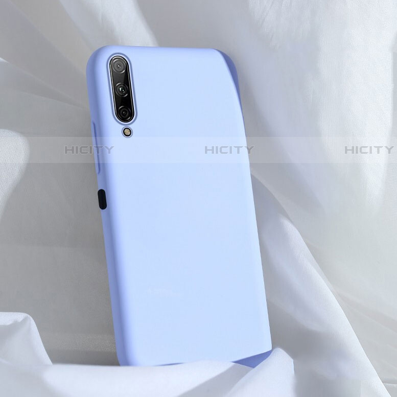 Huawei P Smart Pro (2019)用360度 フルカバー極薄ソフトケース シリコンケース 耐衝撃 全面保護 バンパー S04 ファーウェイ パープル