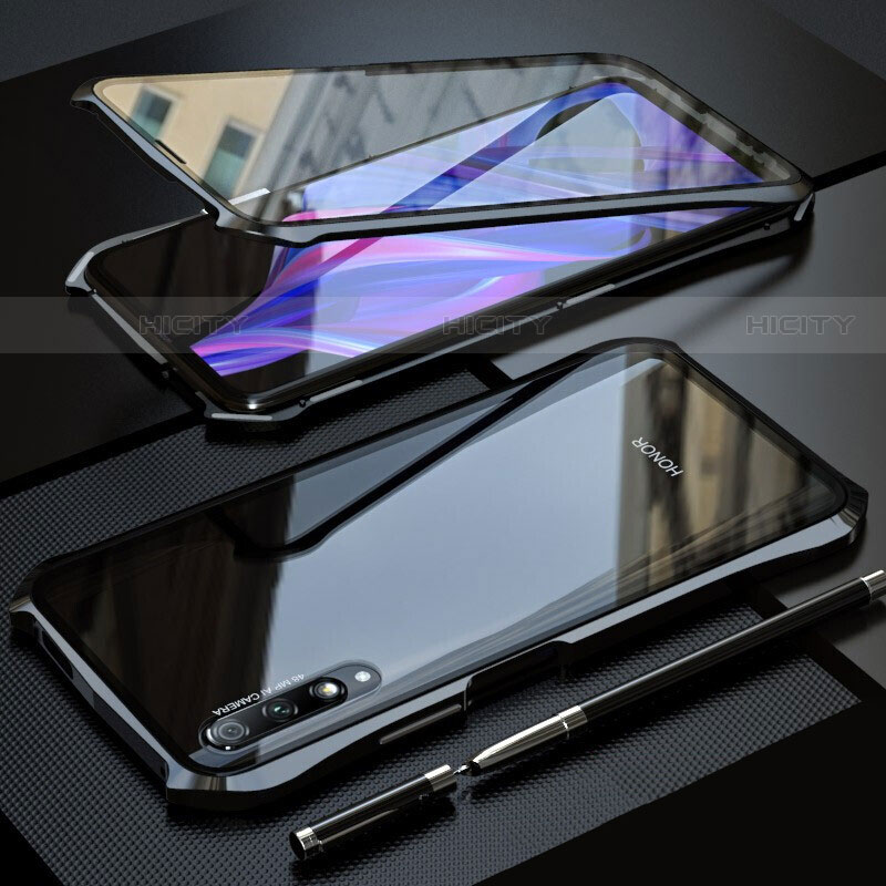 Huawei P Smart Pro (2019)用ケース 高級感 手触り良い アルミメタル 製の金属製 360度 フルカバーバンパー 鏡面 カバー ファーウェイ 