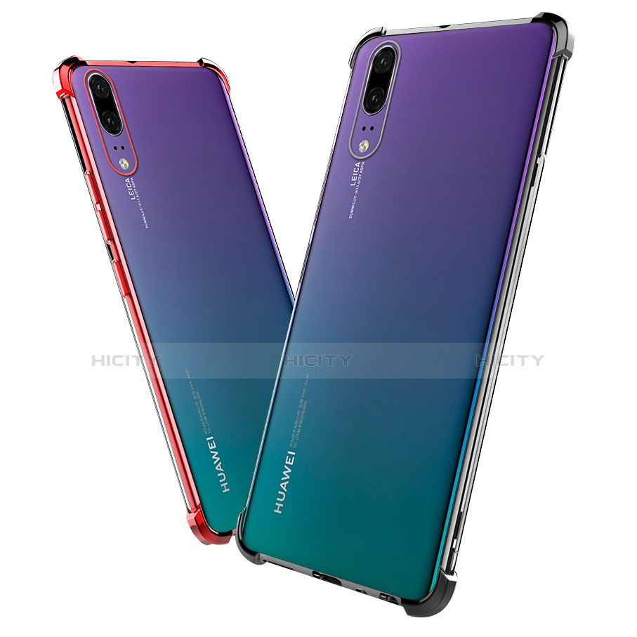 Huawei P20用極薄ソフトケース シリコンケース 耐衝撃 全面保護 クリア透明 H03 ファーウェイ 