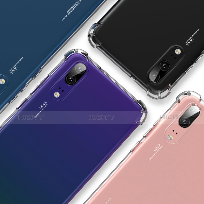 Huawei P20用極薄ソフトケース シリコンケース 耐衝撃 全面保護 透明 H01 ファーウェイ 