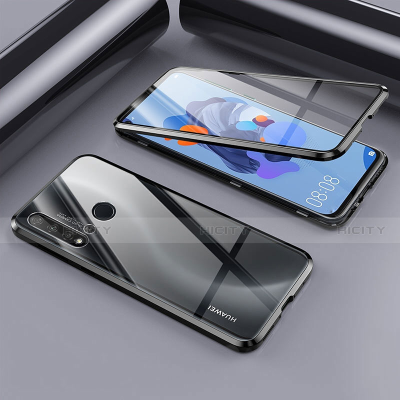 Huawei P20 Lite (2019)用ケース 高級感 手触り良い アルミメタル 製の金属製 360度 フルカバーバンパー 鏡面 カバー T02 ファーウェイ 