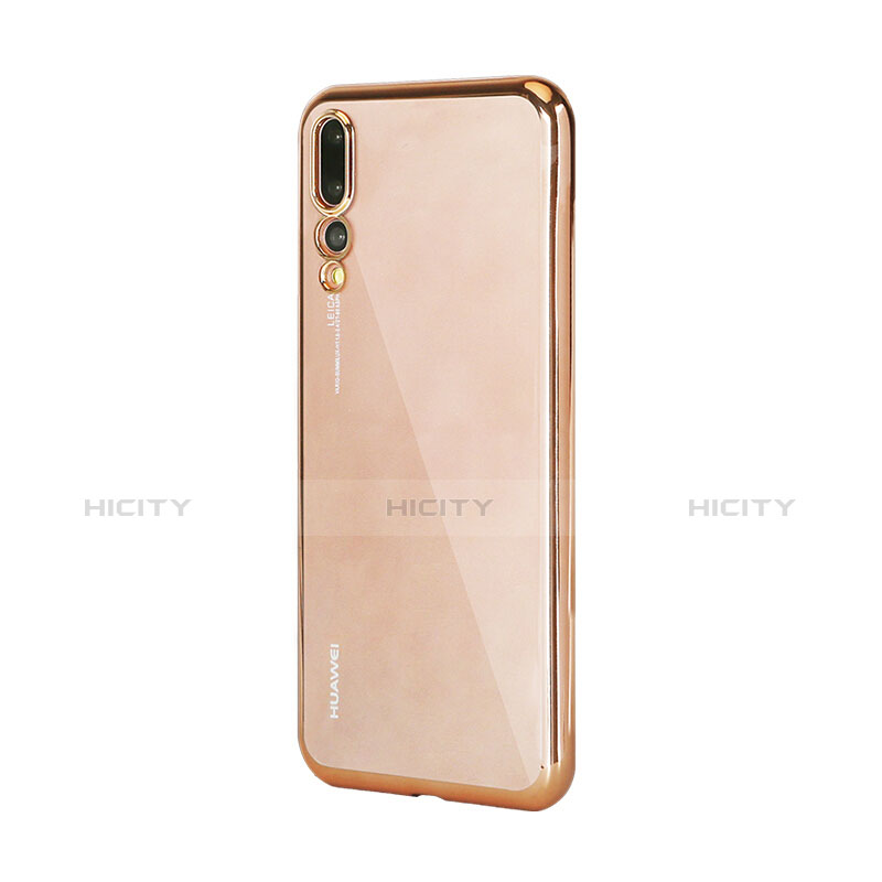 Huawei P20 Pro用ケース 高級感 手触り良い アルミメタル 製の金属製 バンパー 鏡面 カバー M04 ファーウェイ ゴールド