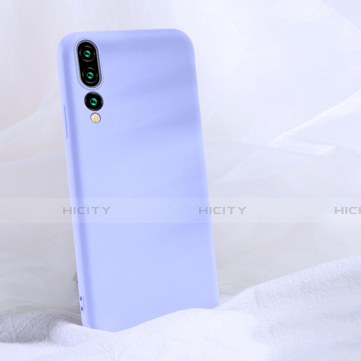 Huawei P20 Pro用360度 フルカバー極薄ソフトケース シリコンケース 耐衝撃 全面保護 バンパー C04 ファーウェイ パープル