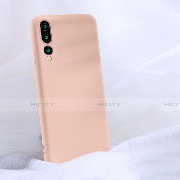 Huawei P20 Pro用360度 フルカバー極薄ソフトケース シリコンケース 耐衝撃 全面保護 バンパー C04 ファーウェイ ピンク