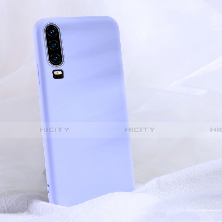 Huawei P30用360度 フルカバー極薄ソフトケース シリコンケース 耐衝撃 全面保護 バンパー C06 ファーウェイ パープル