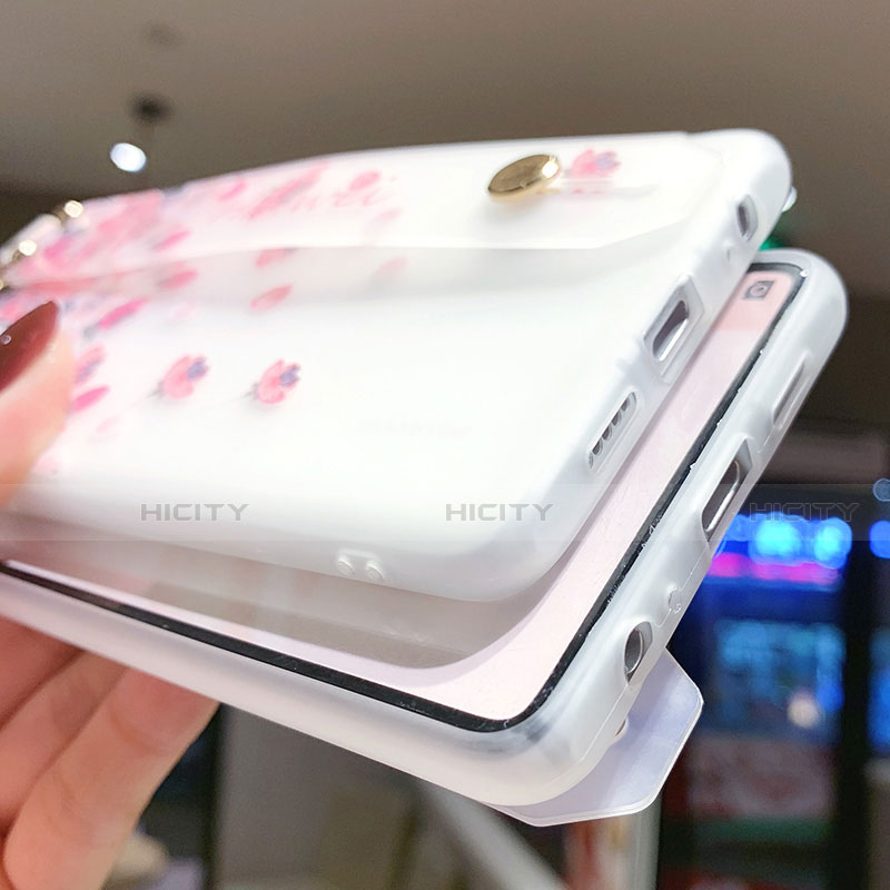 Huawei P30用シリコンケース ソフトタッチラバー 花 カバー S10 ファーウェイ 