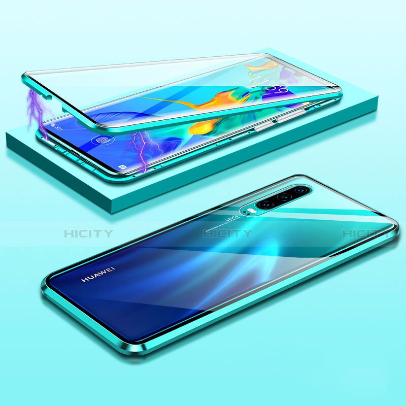 Huawei P30用ケース 高級感 手触り良い アルミメタル 製の金属製 360度 フルカバーバンパー 鏡面 カバー T07 ファーウェイ 