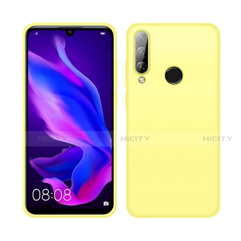 Huawei P30 Lite New Edition用360度 フルカバー極薄ソフトケース シリコンケース 耐衝撃 全面保護 バンパー C04 ファーウェイ イエロー