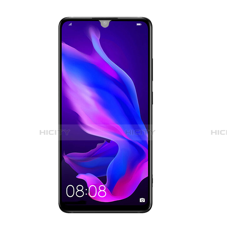 Huawei P30 Lite XL用強化ガラス フル液晶保護フィルム F02 ファーウェイ ブラック