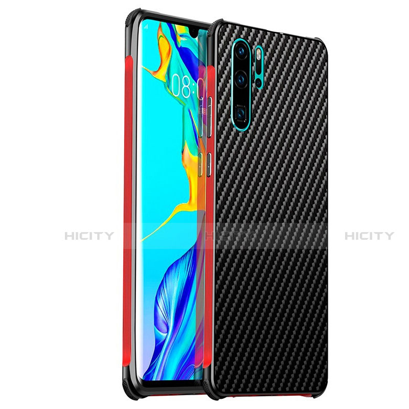 Huawei P30 Pro用ケース 高級感 手触り良い アルミメタル 製の金属製 カバー S01 ファーウェイ レッド