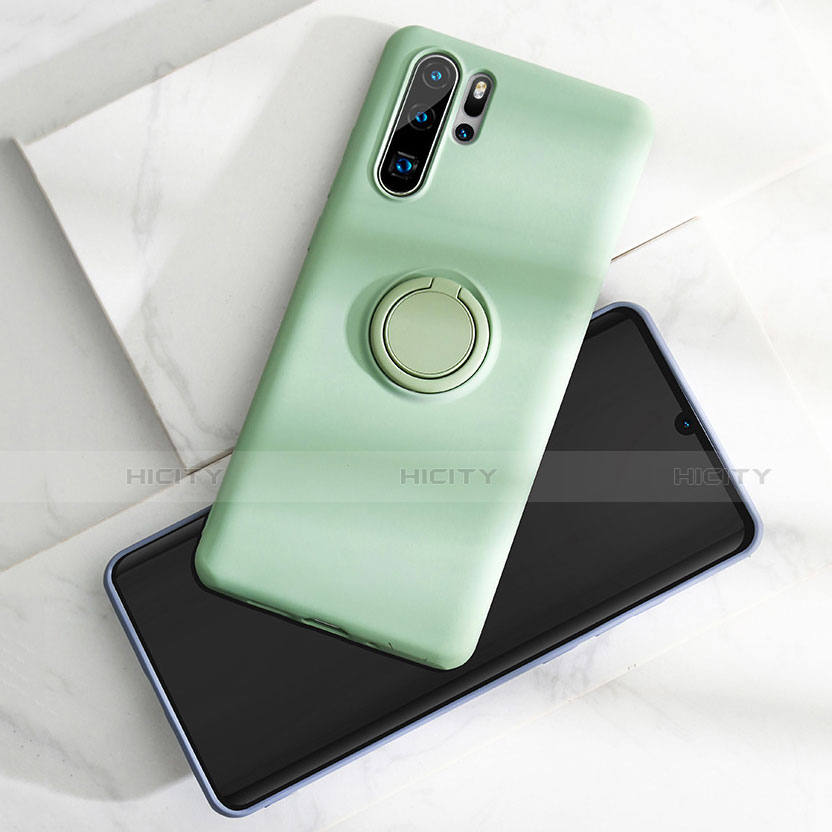 Huawei P30 Pro用極薄ソフトケース シリコンケース 耐衝撃 全面保護 アンド指輪 マグネット式 バンパー T03 ファーウェイ 