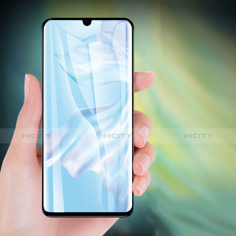 Huawei P30 Pro用強化ガラス フル液晶保護フィルム F09 ファーウェイ ブラック