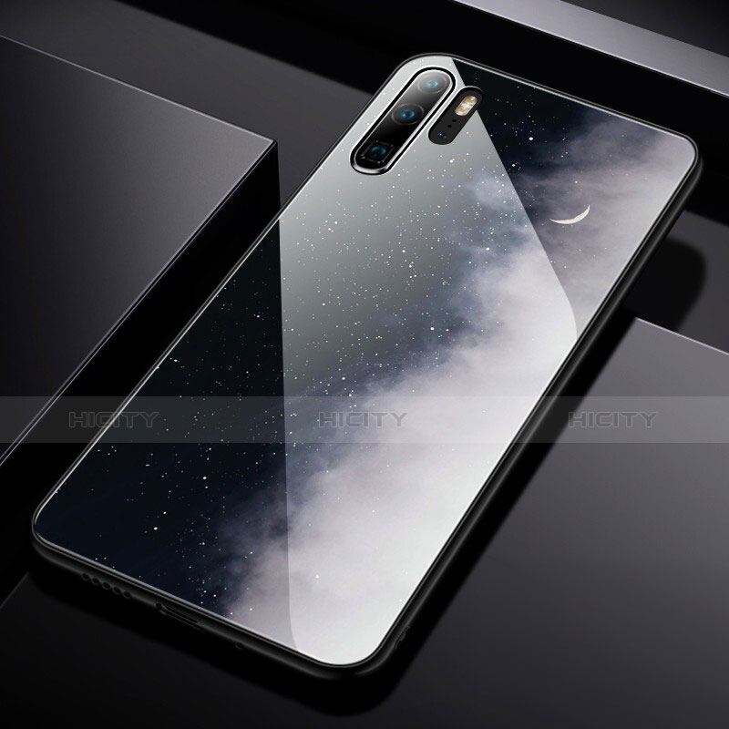 Huawei P30 Pro New Edition用ハイブリットバンパーケース プラスチック 星空 鏡面 ファーウェイ ホワイト