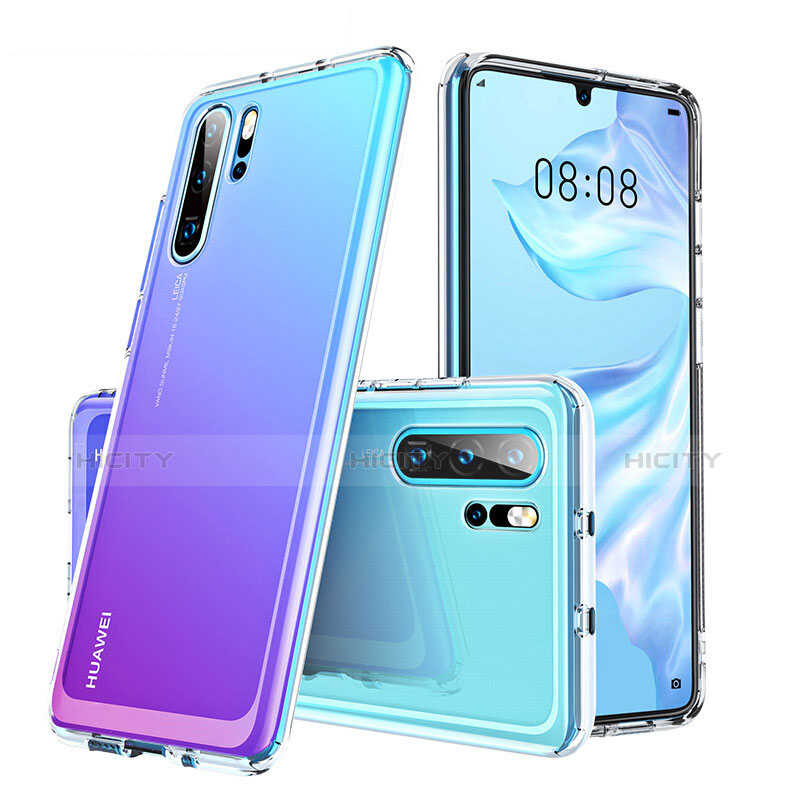 Huawei P30 Pro New Edition用ハイブリットバンパーケース クリア透明 プラスチック 鏡面 カバー M02 ファーウェイ クリア