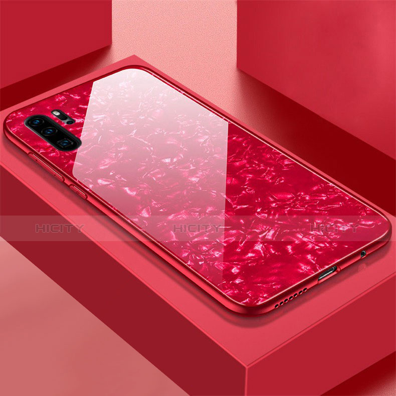 Huawei P30 Pro New Edition用ハイブリットバンパーケース プラスチック 鏡面 カバー M01 ファーウェイ レッド