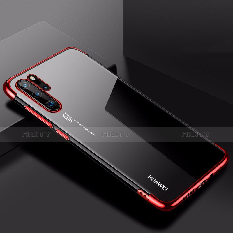 Huawei P30 Pro New Edition用極薄ソフトケース シリコンケース 耐衝撃 全面保護 クリア透明 H03 ファーウェイ レッド