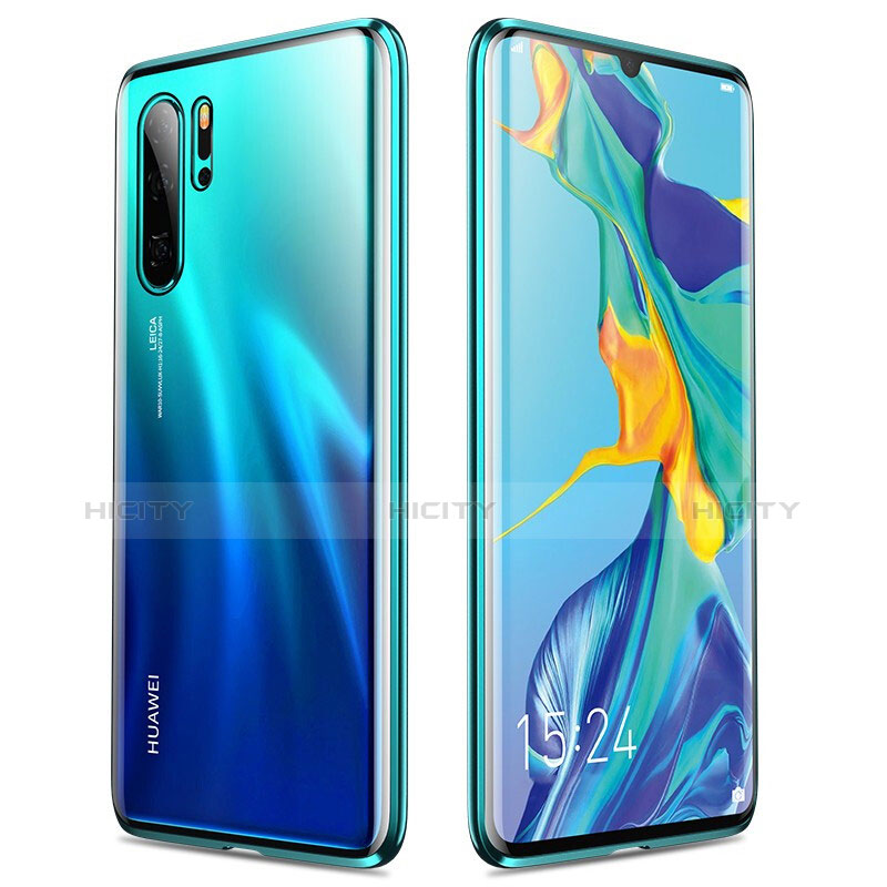 Huawei P30 Pro New Edition用ケース 高級感 手触り良い アルミメタル 製の金属製 バンパー 鏡面 カバー M02 ファーウェイ グリーン