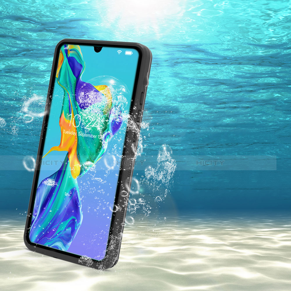 Huawei P30 Pro New Edition用完全防水ケース ハイブリットバンパーカバー 高級感 手触り良い 360度 ファーウェイ ブラック