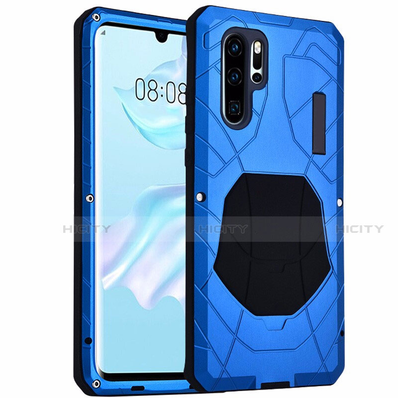 Huawei P30 Pro New Edition用ケース 高級感 手触り良い アルミメタル 製の金属製 カバー T02 ファーウェイ ネイビー