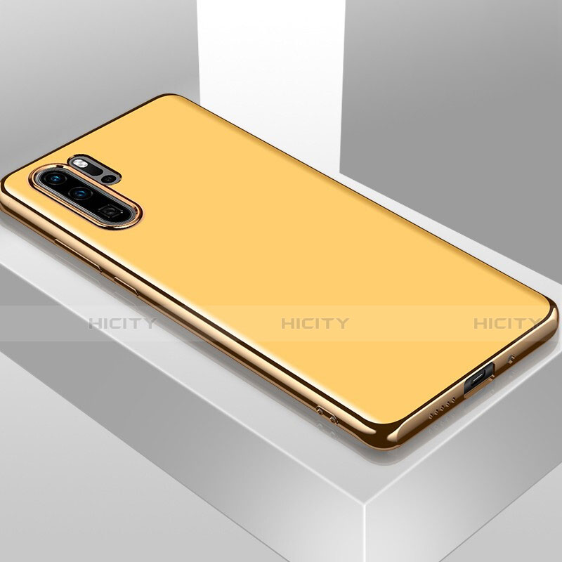 Huawei P30 Pro New Edition用極薄ソフトケース シリコンケース 耐衝撃 全面保護 クリア透明 T01 ファーウェイ ゴールド