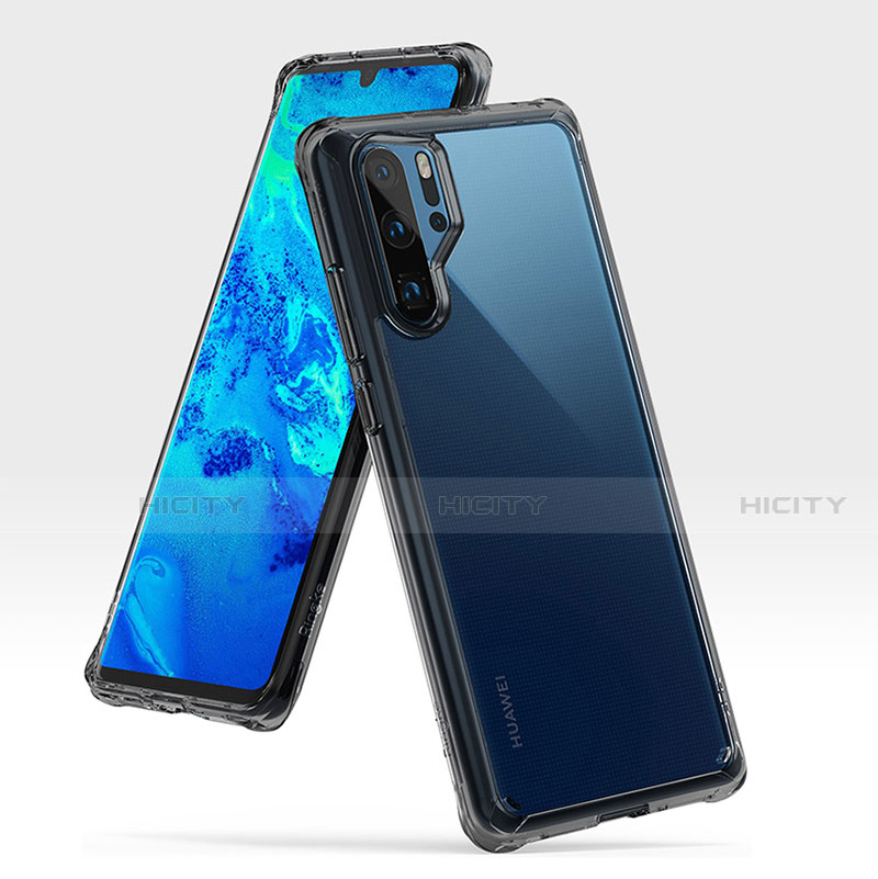 Huawei P30 Pro New Edition用ハイブリットバンパーケース プラスチック 兼シリコーン カバー R02 ファーウェイ ダークグレー