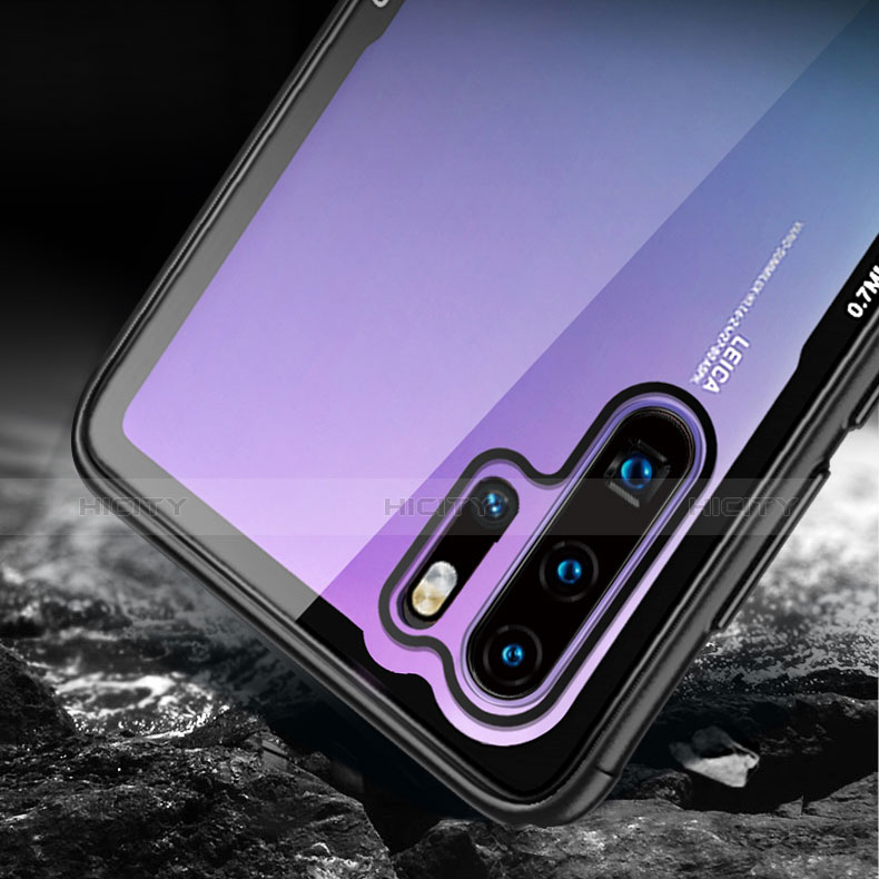 Huawei P30 Pro New Edition用ハイブリットバンパーケース クリア透明 プラスチック 鏡面 カバー M01 ファーウェイ 