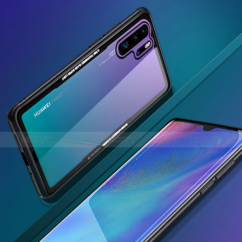 Huawei P30 Pro New Edition用ハイブリットバンパーケース クリア透明 プラスチック 鏡面 カバー M01 ファーウェイ 