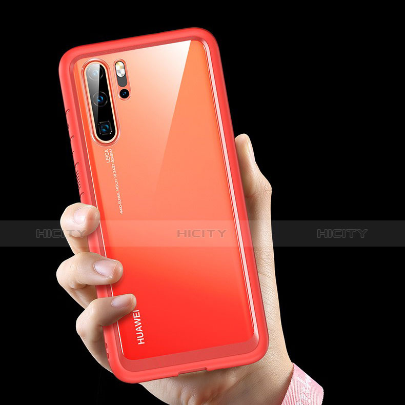 Huawei P30 Pro New Edition用ハイブリットバンパーケース 透明 プラスチック 鏡面 カバー M02 ファーウェイ 