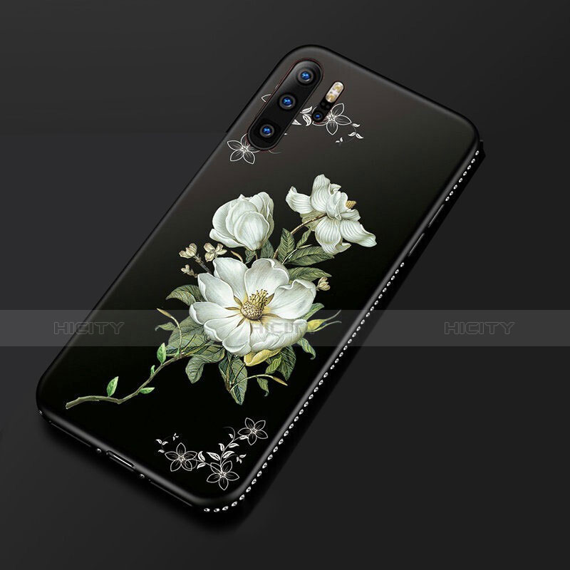 Huawei P30 Pro New Edition用シリコンケース ソフトタッチラバー 花 カバー S01 ファーウェイ 