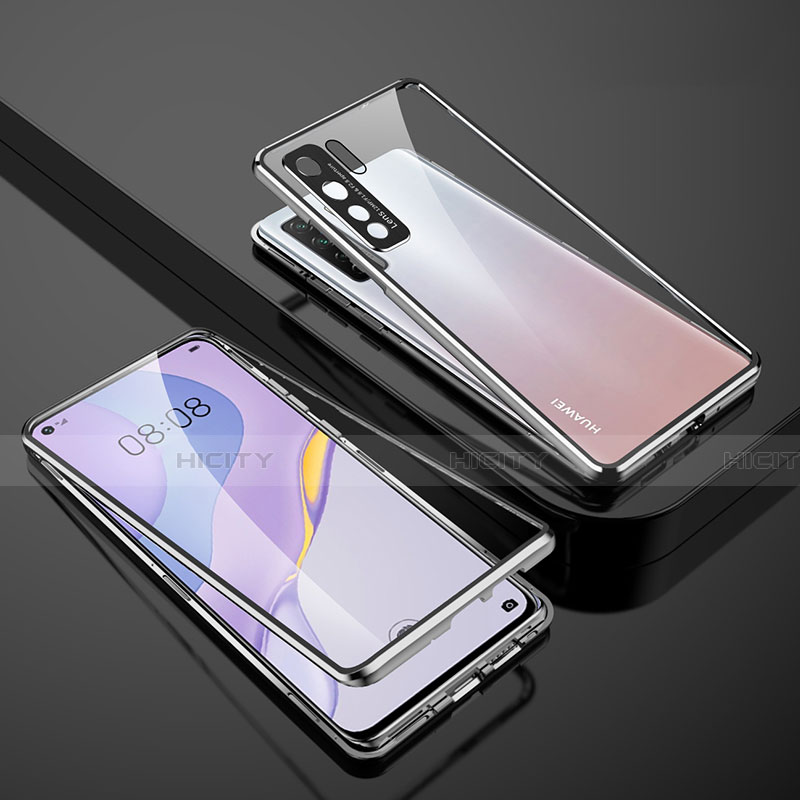 Huawei P40 Lite 5G用ケース 高級感 手触り良い アルミメタル 製の金属製 360度 フルカバーバンパー 鏡面 カバー M01 ファーウェイ 