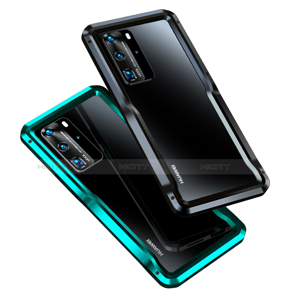 Huawei P40 Pro用ケース 高級感 手触り良い アルミメタル 製の金属製 バンパー カバー T02 ファーウェイ 