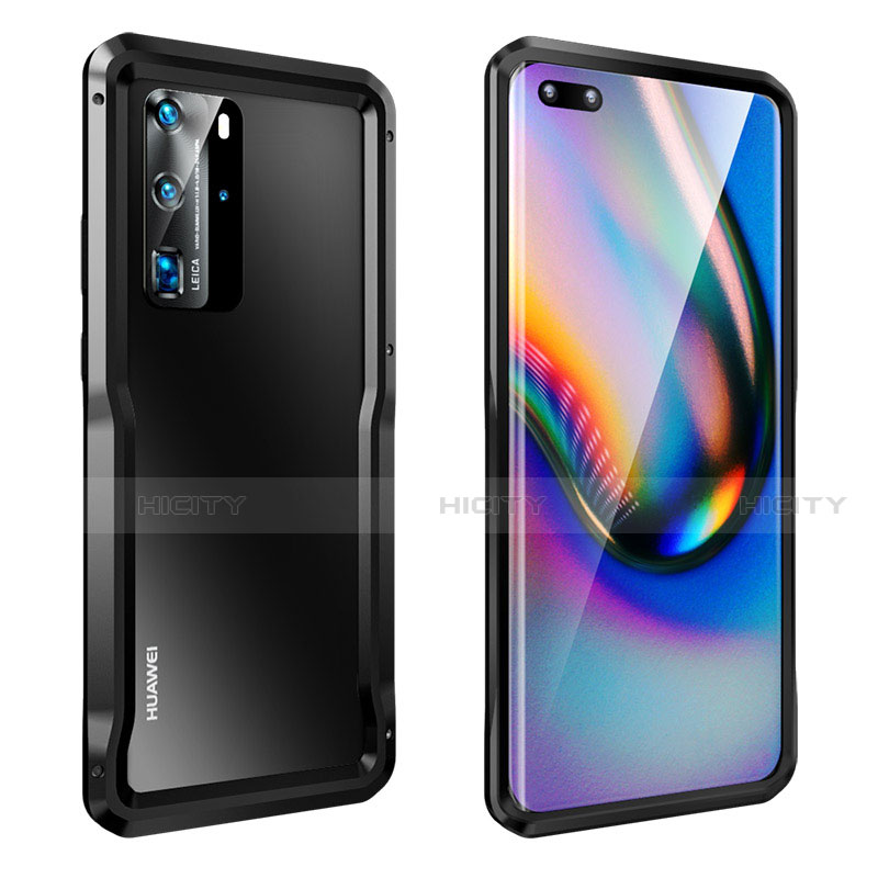 Huawei P40 Pro用ケース 高級感 手触り良い アルミメタル 製の金属製 バンパー カバー T03 ファーウェイ 