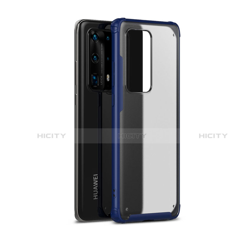 Huawei P40 Pro+ Plus用ハイブリットバンパーケース プラスチック 兼シリコーン カバー R01 ファーウェイ ネイビー