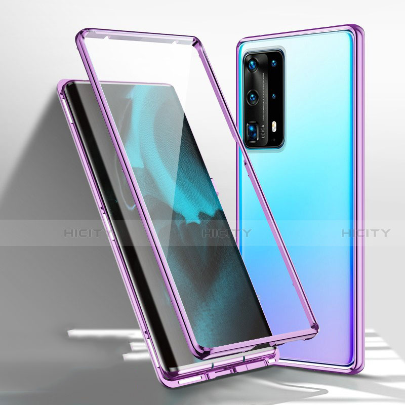 Huawei P40 Pro+ Plus用ケース 高級感 手触り良い アルミメタル 製の金属製 360度 フルカバーバンパー 鏡面 カバー T01 ファーウェイ 