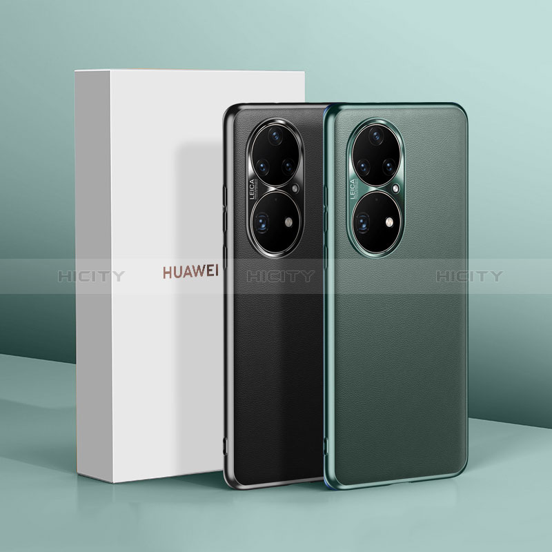 Huawei P50 Pro用ケース 高級感 手触り良いレザー柄 QK2 ファーウェイ 