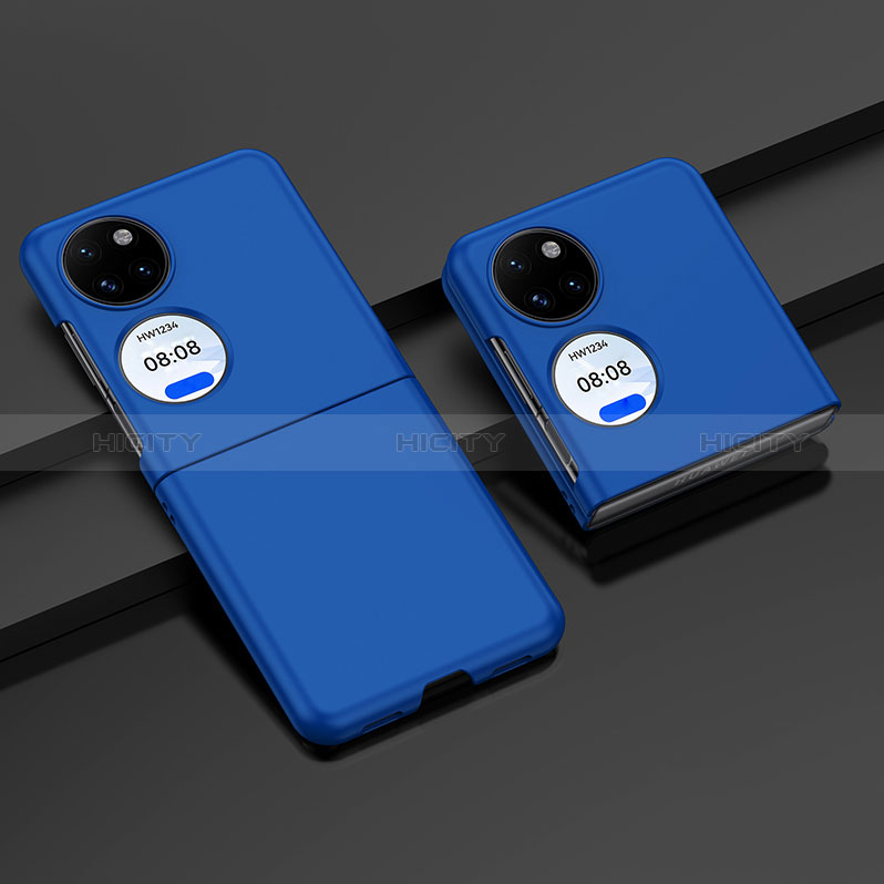 Huawei P60 Pocket用ハードケース プラスチック 質感もマット 前面と背面 360度 フルカバー BH2 ファーウェイ ネイビー