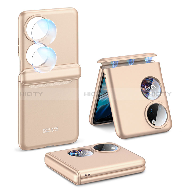 Huawei P60 Pocket用ハードケース プラスチック 質感もマット 前面と背面 360度 フルカバー AC3 ファーウェイ 