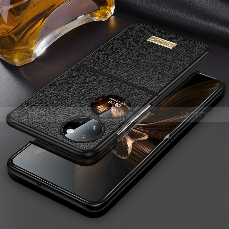 Huawei P60 Pocket用ハイブリットバンパーケース 高級感 手触り良いレザー柄 兼プラスチック LD1 ファーウェイ 