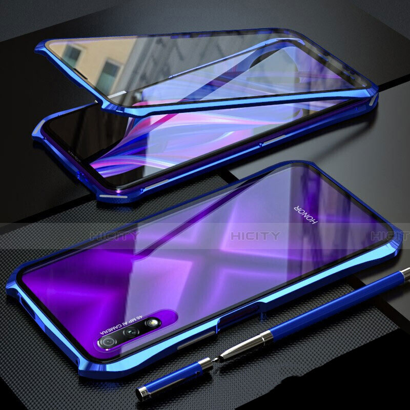 Huawei Y9 Prime (2019)用ケース 高級感 手触り良い アルミメタル 製の金属製 360度 フルカバーバンパー 鏡面 カバー M02 ファーウェイ 