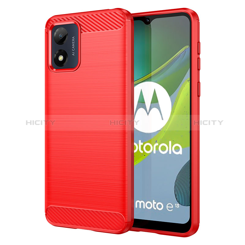 Motorola Moto E13用シリコンケース ソフトタッチラバー ライン カバー MF1 モトローラ 